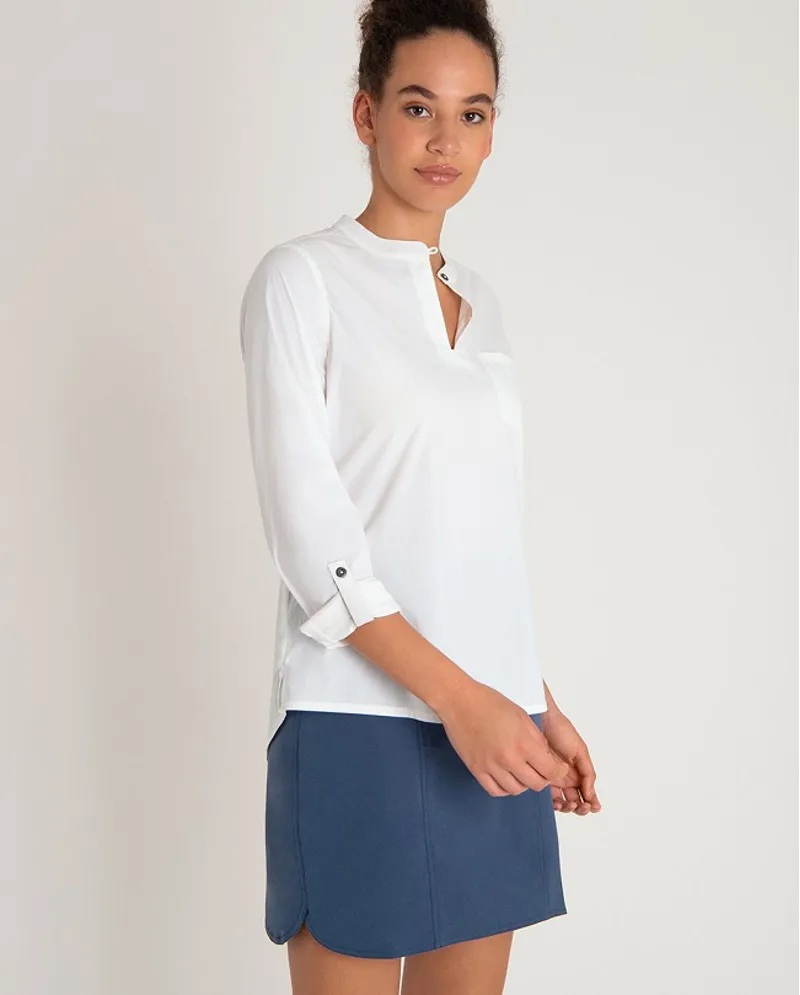 Sherpa Womens Ravi Pullover Shirt Katha White